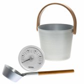 Sauna Accessories Set "Aluminum", 3 parts with bucket