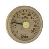 Sawo Hygrometer 102-HP, Engraved round, Pine