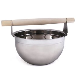Sawo Stainless bucket 375-M, 5L with wooden handle