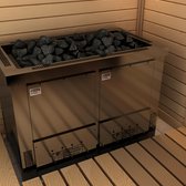 Sauna poêle électrique Sawo Taurus V12 18.0kW, doté d'un séparateur à pierres