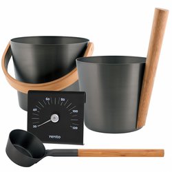 Le kit d ’accessoires pour sauna "Goudron", 3 parties