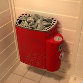 Sauna Electric heater Sawo Minidragon 3.6kW, Red, With integrated control unit