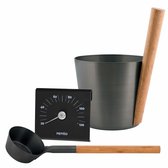Le kit d ’accessoires pour sauna "Goudron", 3 parties avec seau