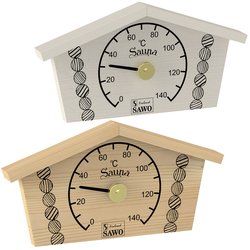 Sawo Thermometer / Hygrometer 145-B, Log house printed